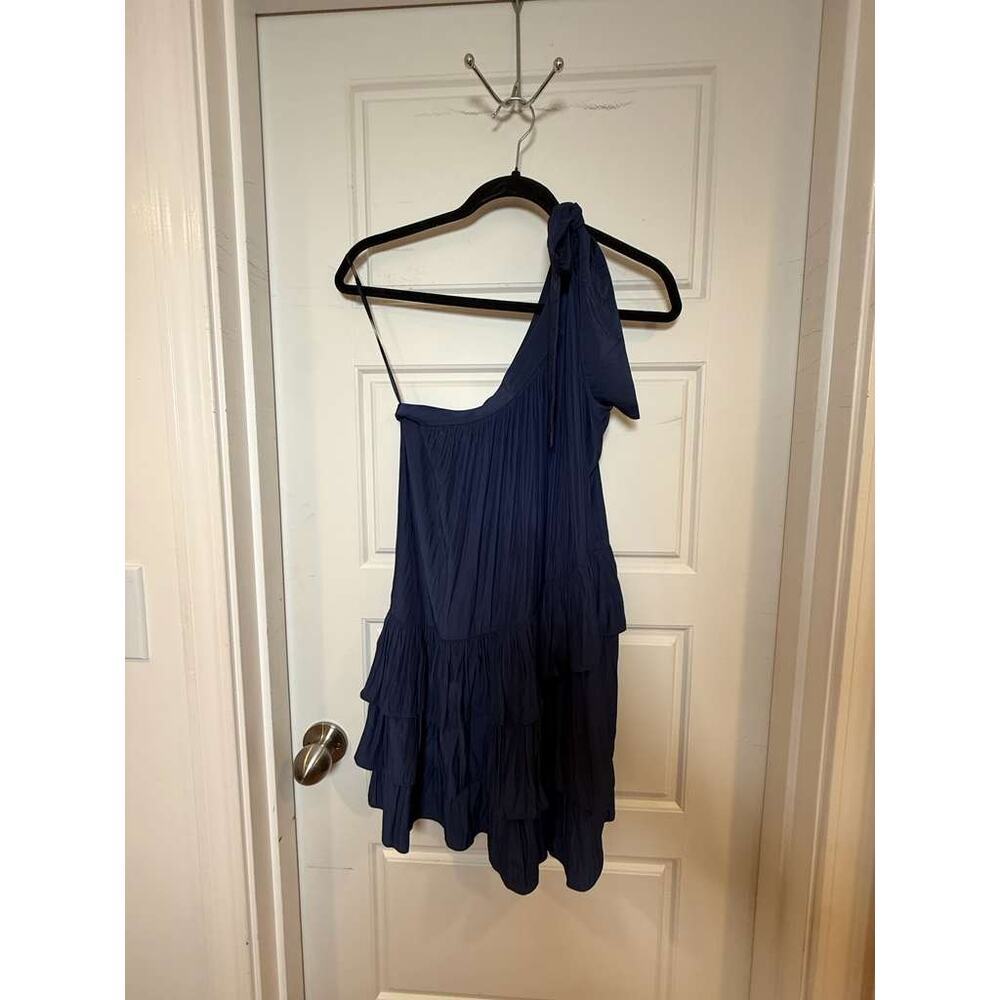 NEW Ramy Brook Riley Asymmetrical Mini Dress Navy Blue Size Small - Picture 4 of 9